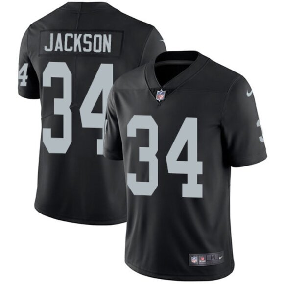 Mens Youths Kids Womens Bo Jackson Black Stitched Jersey